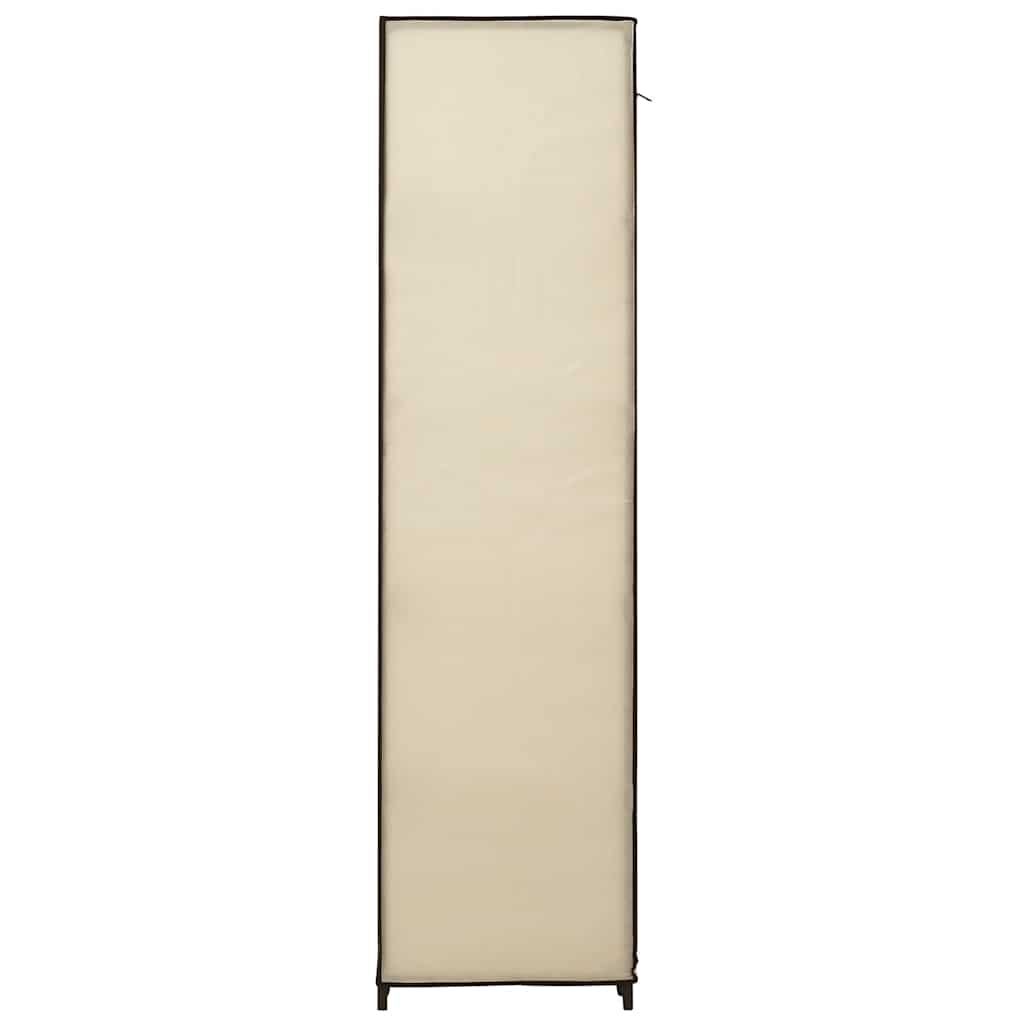 Stoffschrank mit Fächern Kleiderstangen Grau 150x45x176cm