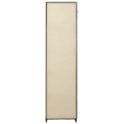 Stoffschrank mit Fächern Kleiderstangen Grau 150x45x176cm