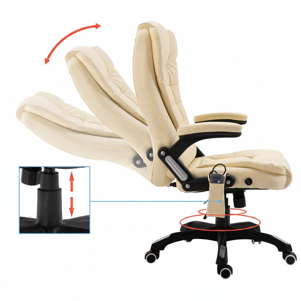 Massage-Bürostuhl Kunstleder