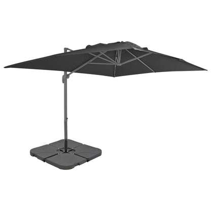 Sonnenschirm Mit Tragbarem Sonnenschirmständer Sandweiß