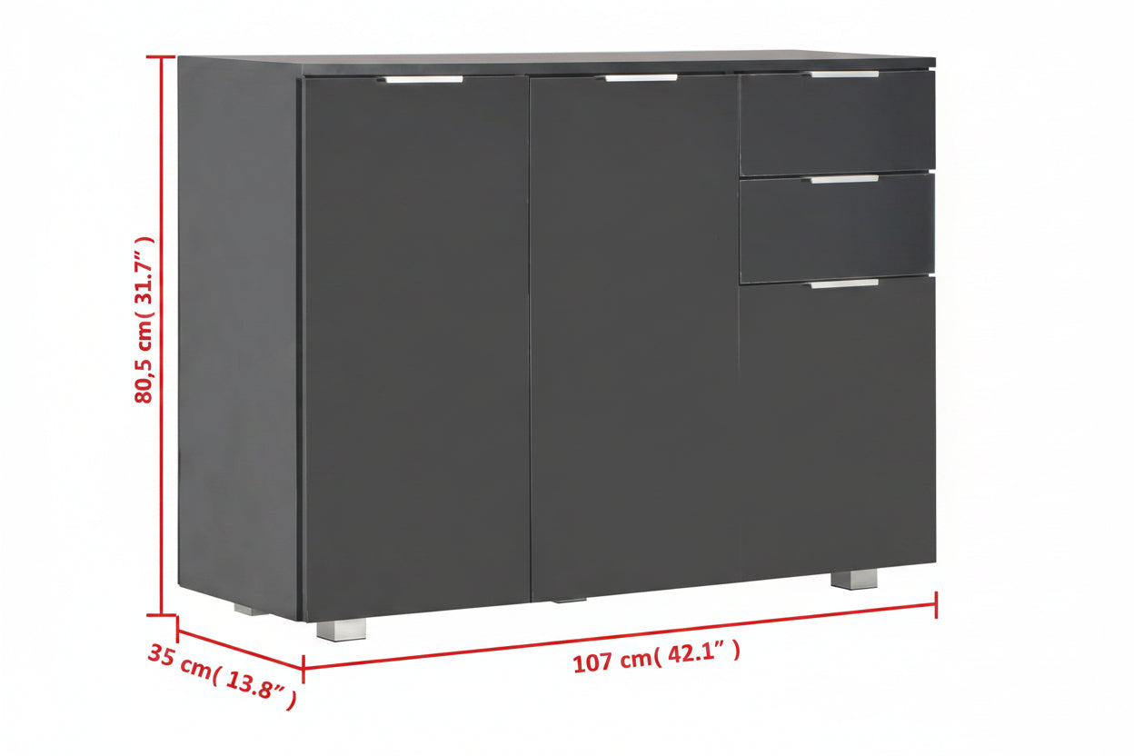 Sideboard Hochglanz- 107X35X80,5 Cm