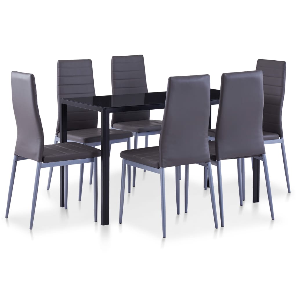 7-tlg. Essgruppe Cappuccino-Braun