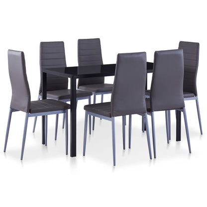 7-tlg. Essgruppe Cappuccino-Braun