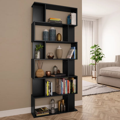 Bücherregal Schwarz Eichen-Optik 80X24X190,5 Cm Holzwerkstoff