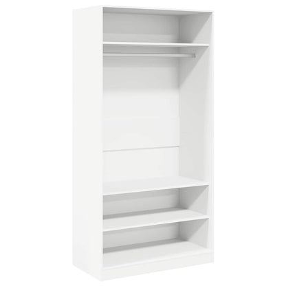 Kleiderschrank Hochglanz-Weiß 100x50x200 cm Holzwerkstoff