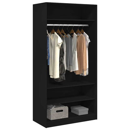 Kleiderschrank Hochglanz-Weiß 100x50x200 cm Holzwerkstoff
