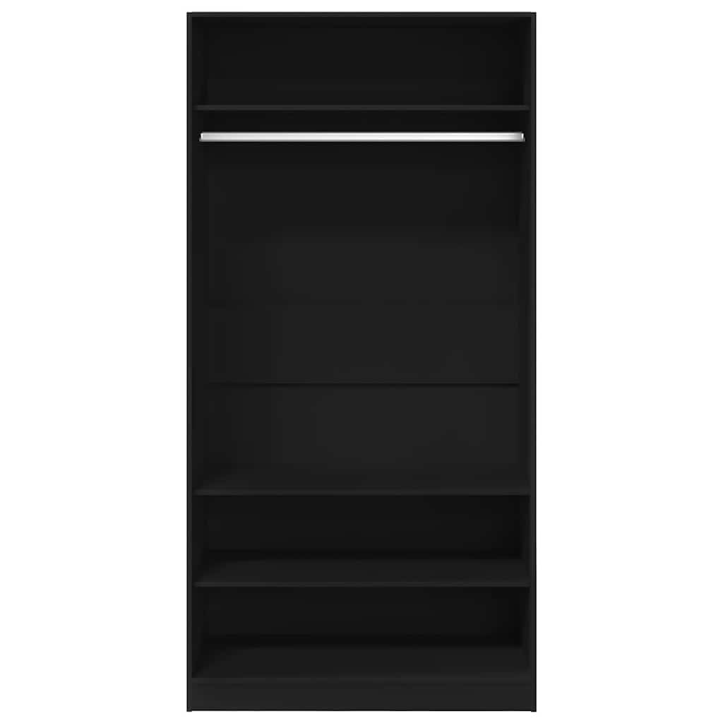 Kleiderschrank Hochglanz-Weiß 100x50x200 cm Holzwerkstoff