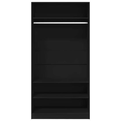 Kleiderschrank Hochglanz-Weiß 100x50x200 cm Holzwerkstoff