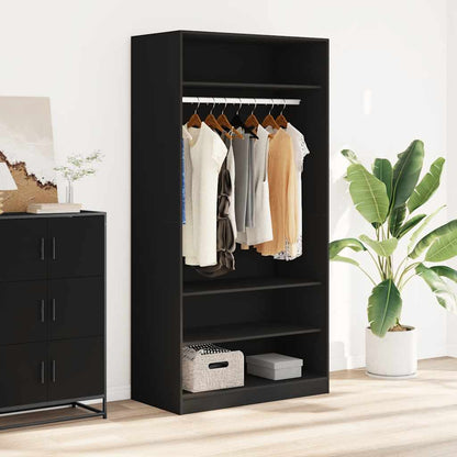 Kleiderschrank Hochglanz-Weiß 100x50x200 cm Holzwerkstoff