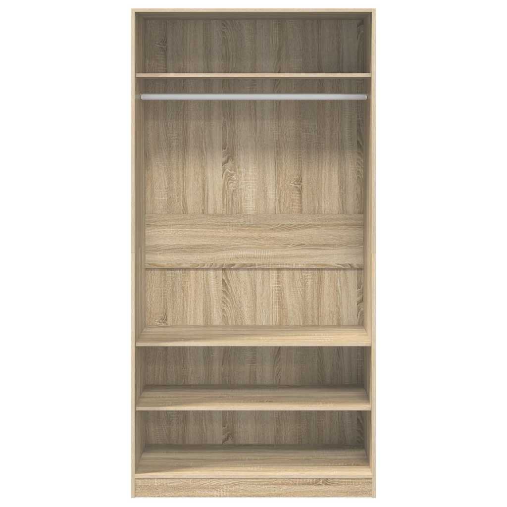 Kleiderschrank Hochglanz-Weiß 100x50x200 cm Holzwerkstoff