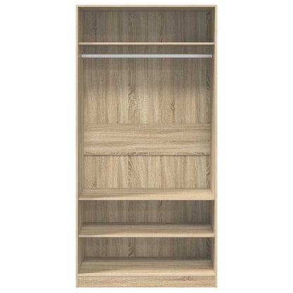 Kleiderschrank Hochglanz-Weiß 100x50x200 cm Holzwerkstoff
