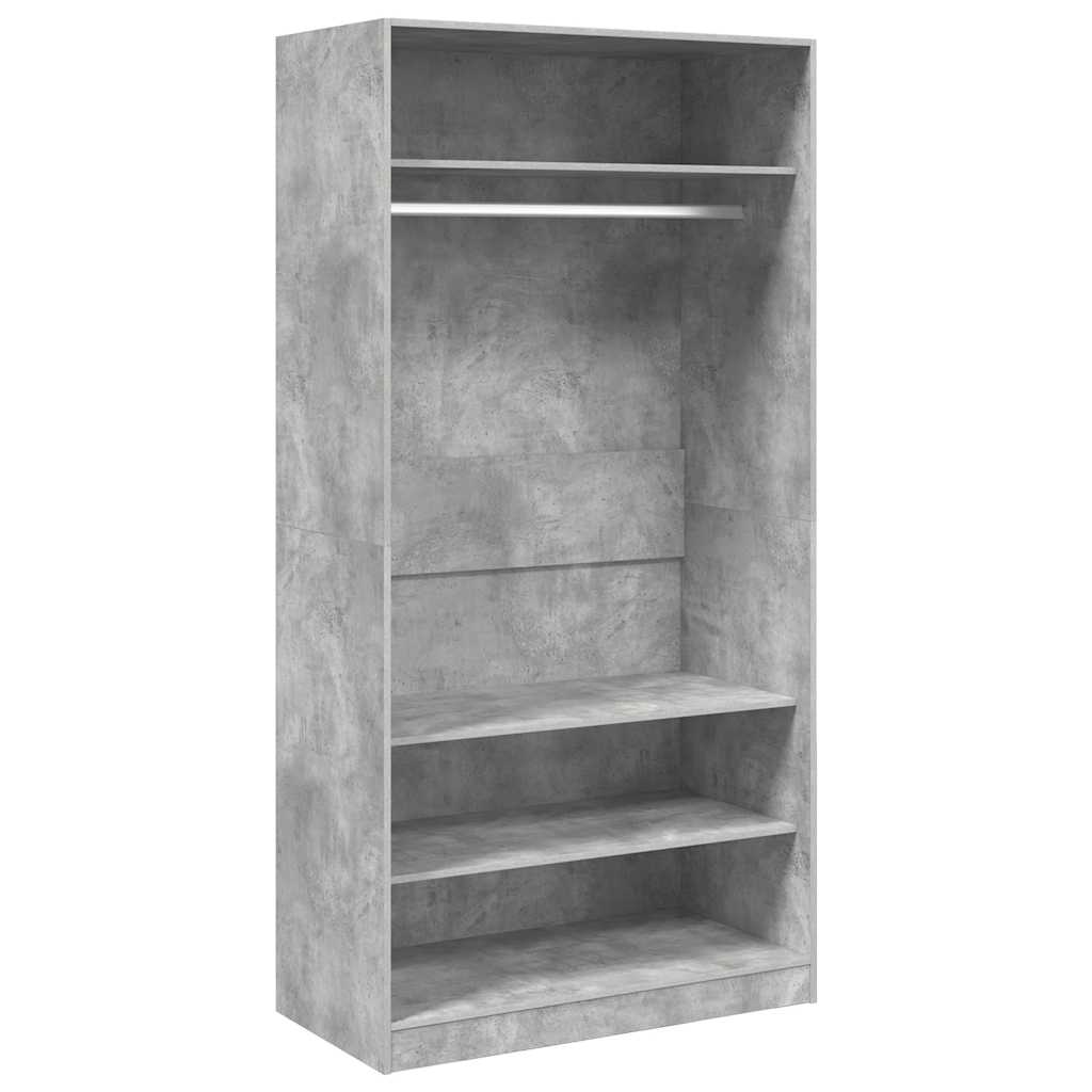 Kleiderschrank Hochglanz-Weiß 100x50x200 cm Holzwerkstoff