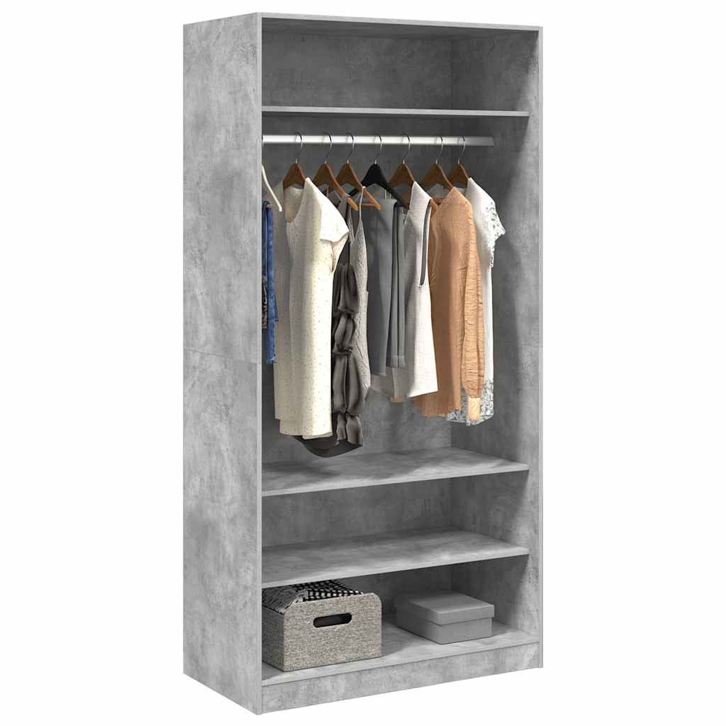 Kleiderschrank Hochglanz-Weiß 100x50x200 cm Holzwerkstoff