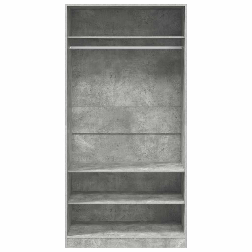 Kleiderschrank Hochglanz-Weiß 100x50x200 cm Holzwerkstoff