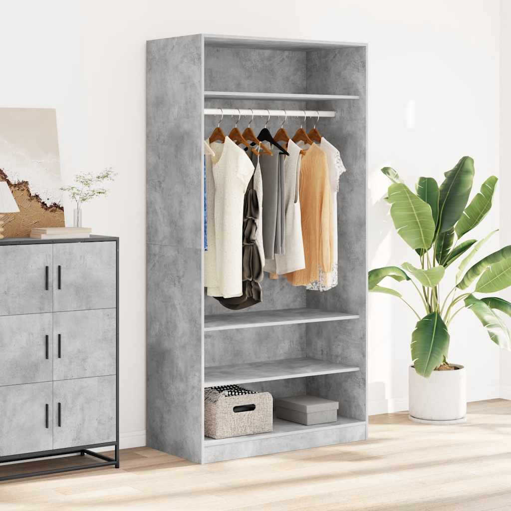 Kleiderschrank Hochglanz-Weiß 100x50x200 cm Holzwerkstoff