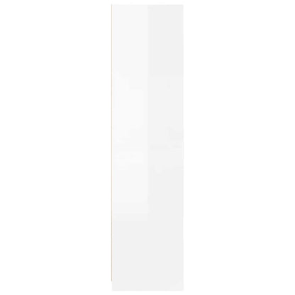 Kleiderschrank Hochglanz-Weiß 100x50x200 cm Holzwerkstoff