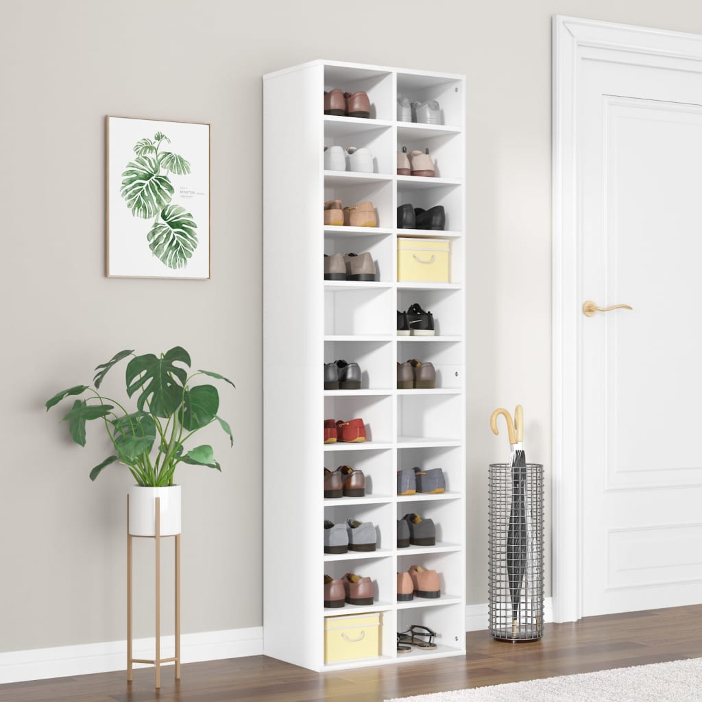 Schuhschrank 54X34X183 Cm Holzwerkstoff
