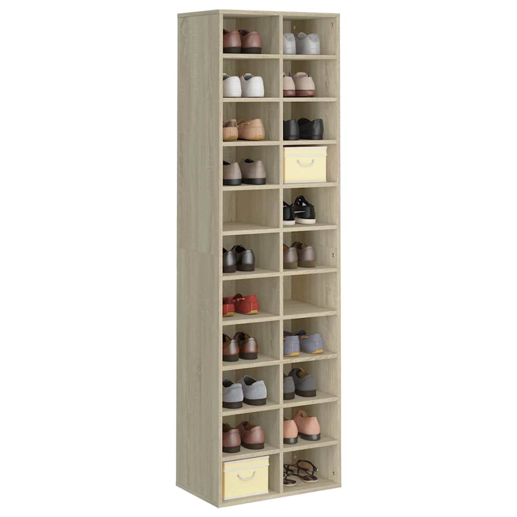 Schuhschrank Weiß 54x34x183 cm Holzwerkstoff