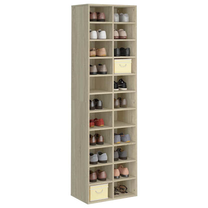 Schuhschrank Weiß 54x34x183 cm Holzwerkstoff
