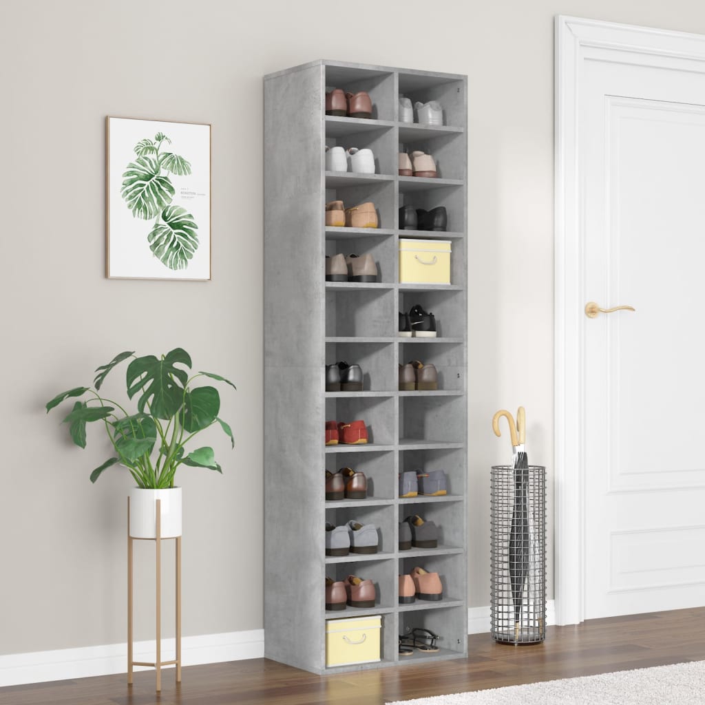 Schuhschrank 54X34X183 Cm Holzwerkstoff