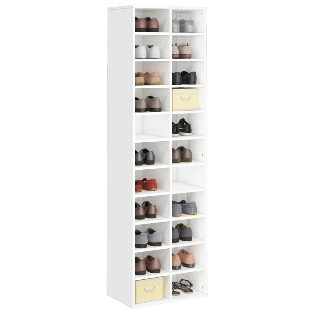 Schuhschrank Weiß 54x34x183 cm Holzwerkstoff