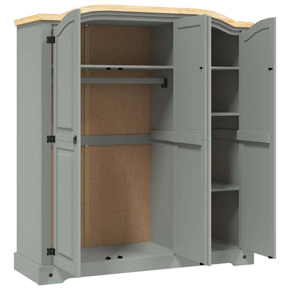 Kleiderschrank Mexiko-Stil Kiefernholz 3 Türen