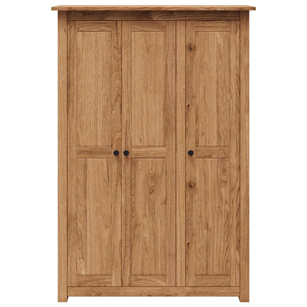 Kleiderschrank 3-Türig Weiß 118×50×171,5 cm Kiefer Panama Serie