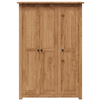 Kleiderschrank 3-Türig Weiß 118×50×171,5 cm Kiefer Panama Serie