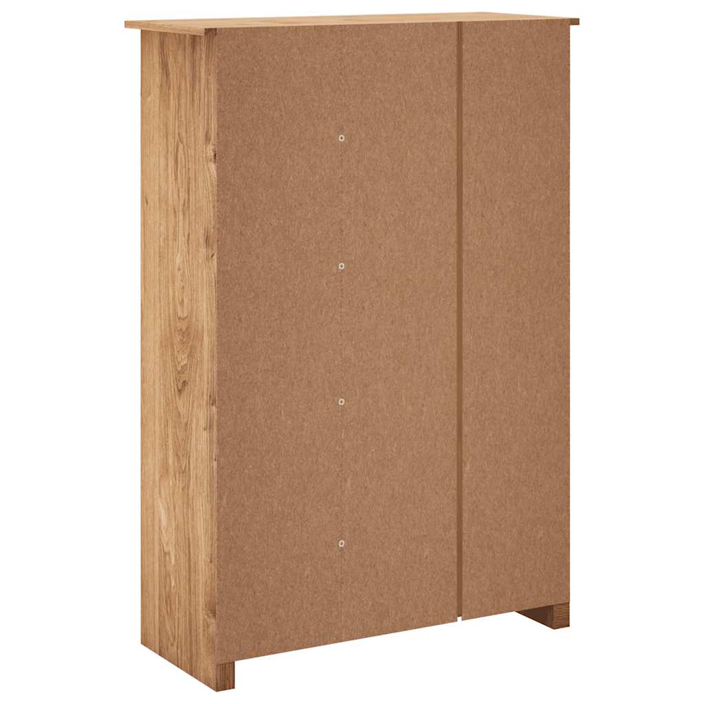Kleiderschrank 3-Türig Weiß 118×50×171,5 cm Kiefer Panama Serie