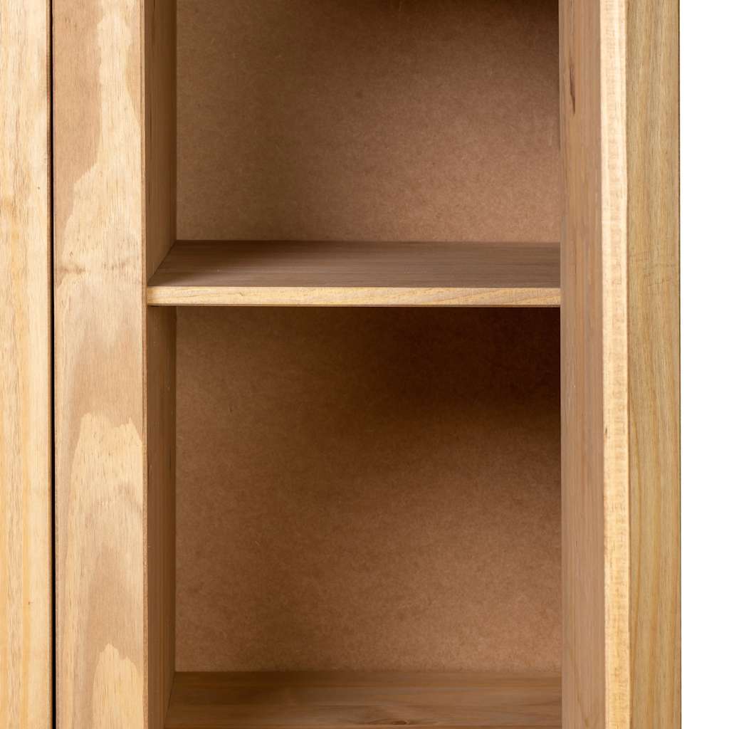 Kleiderschrank 3-Türig Weiß 118×50×171,5 cm Kiefer Panama Serie