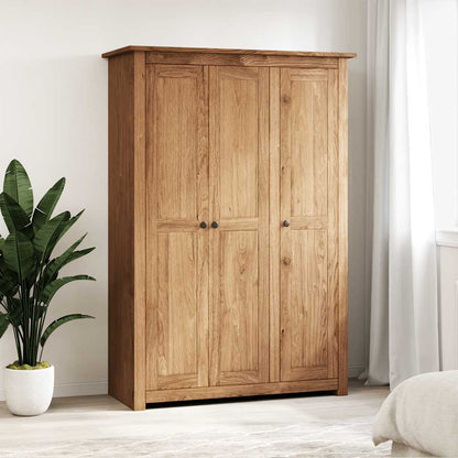 Kleiderschrank 3-Türig Weiß 118×50×171,5 cm Kiefer Panama Serie