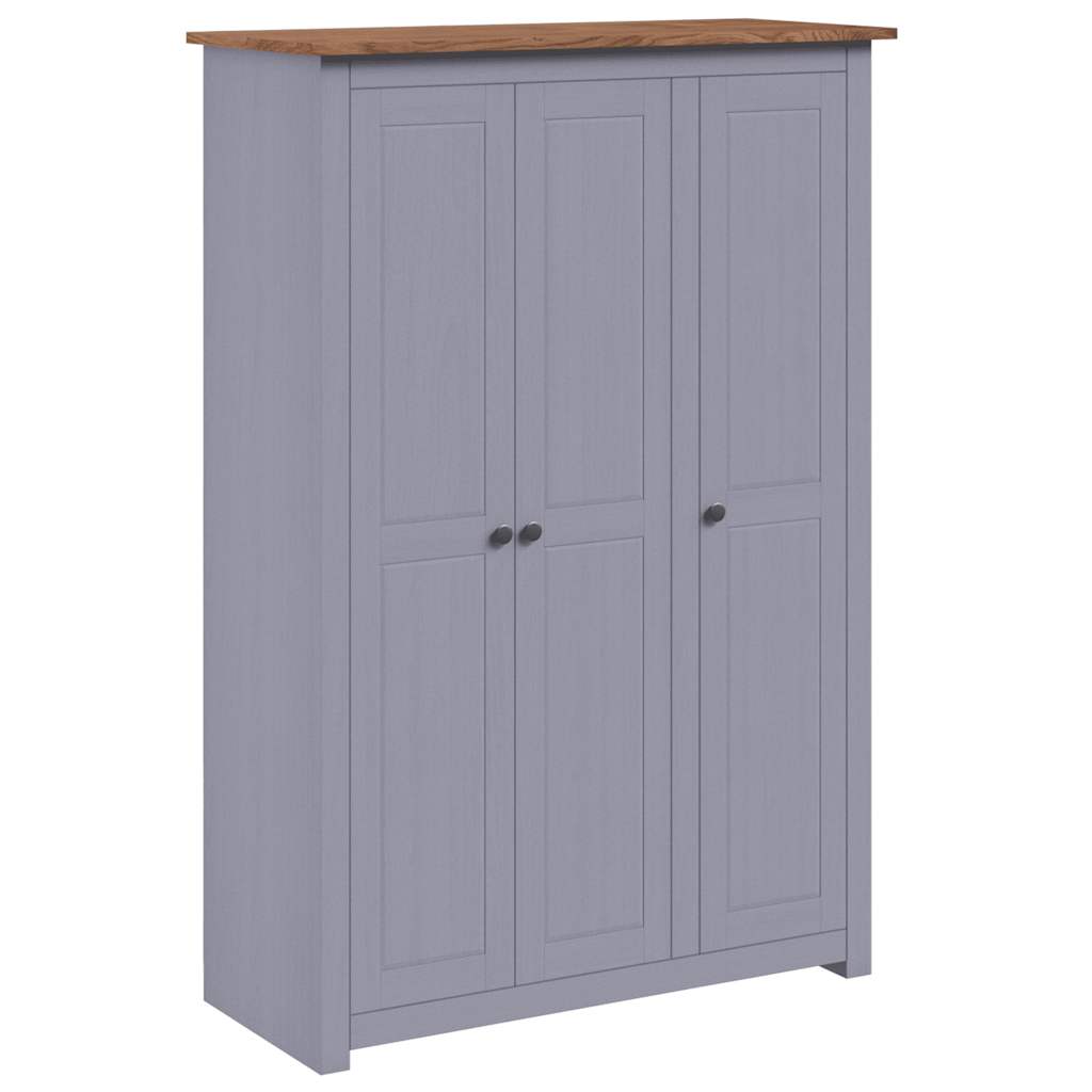 Kleiderschrank 3-Türig Weiß 118×50×171,5 cm Kiefer Panama Serie