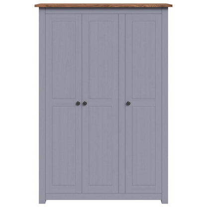 Kleiderschrank 3-Türig Weiß 118×50×171,5 cm Kiefer Panama Serie