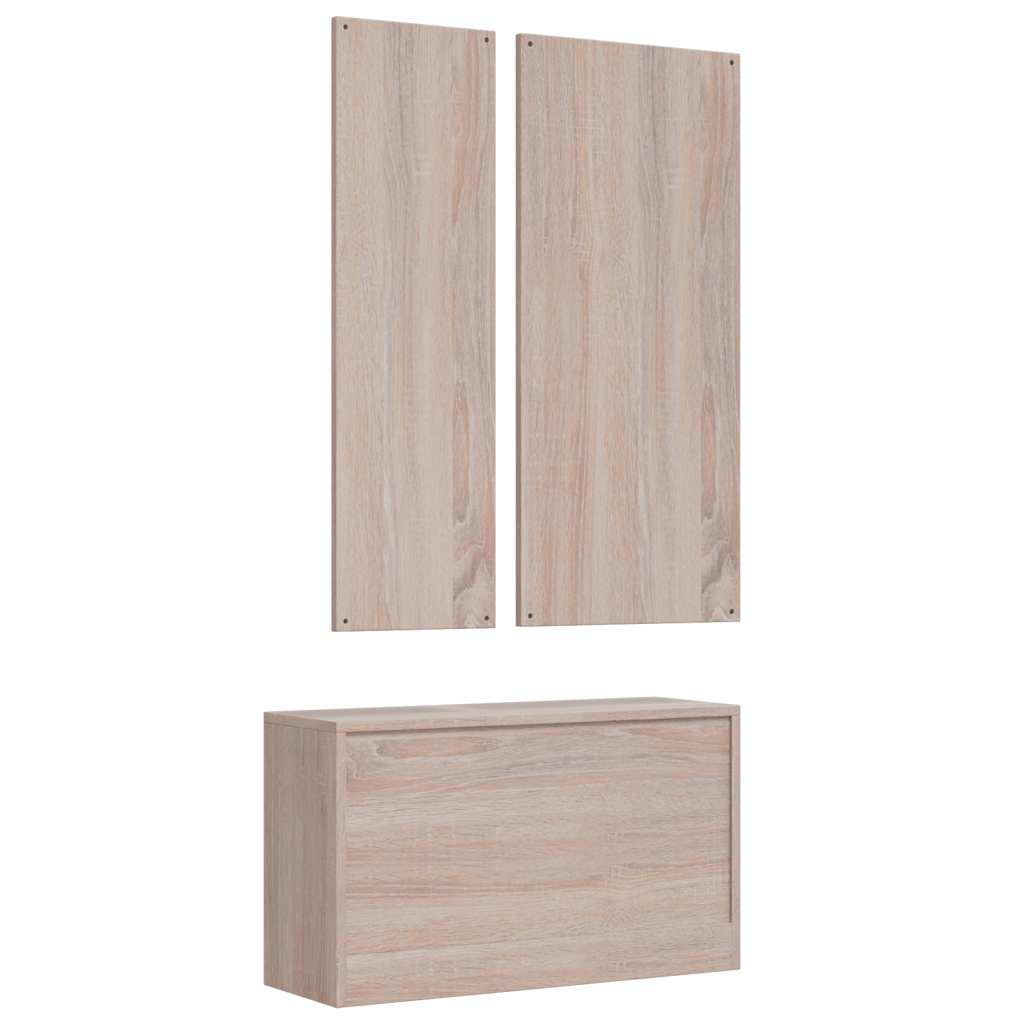 Kleiderschrank 3-Türig Weiß 118×50×171,5 cm Kiefer Panama Serie