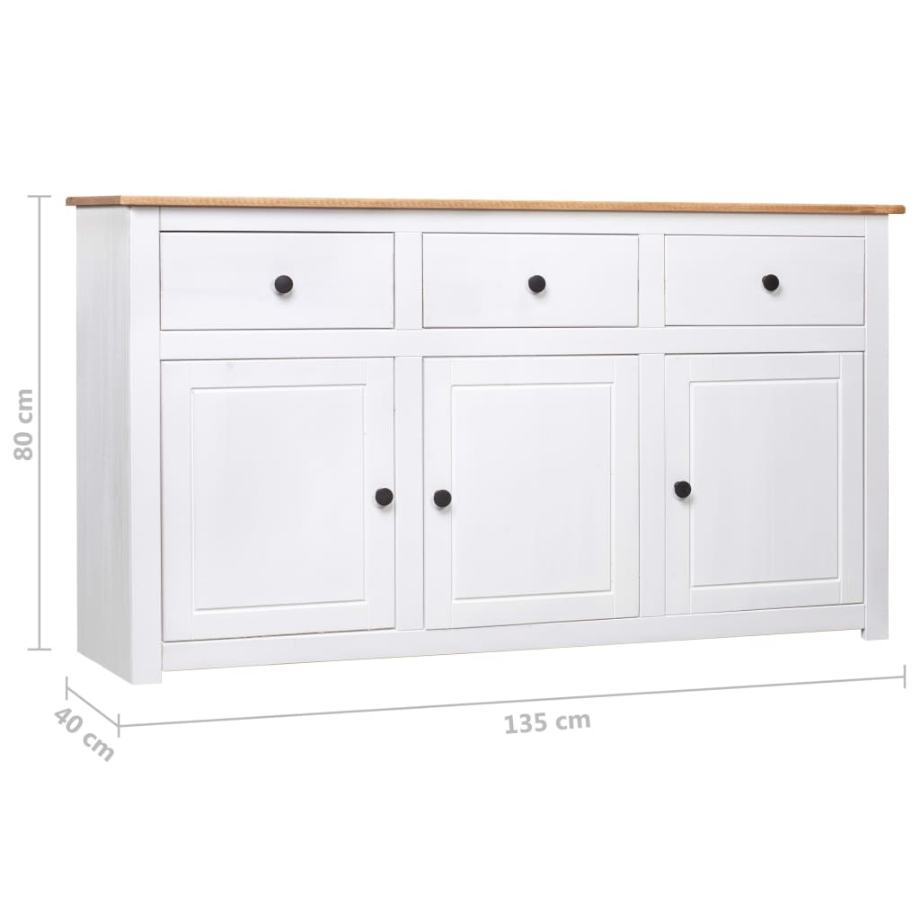 Sideboard 135X40X80 Cm Kiefernholz Panama