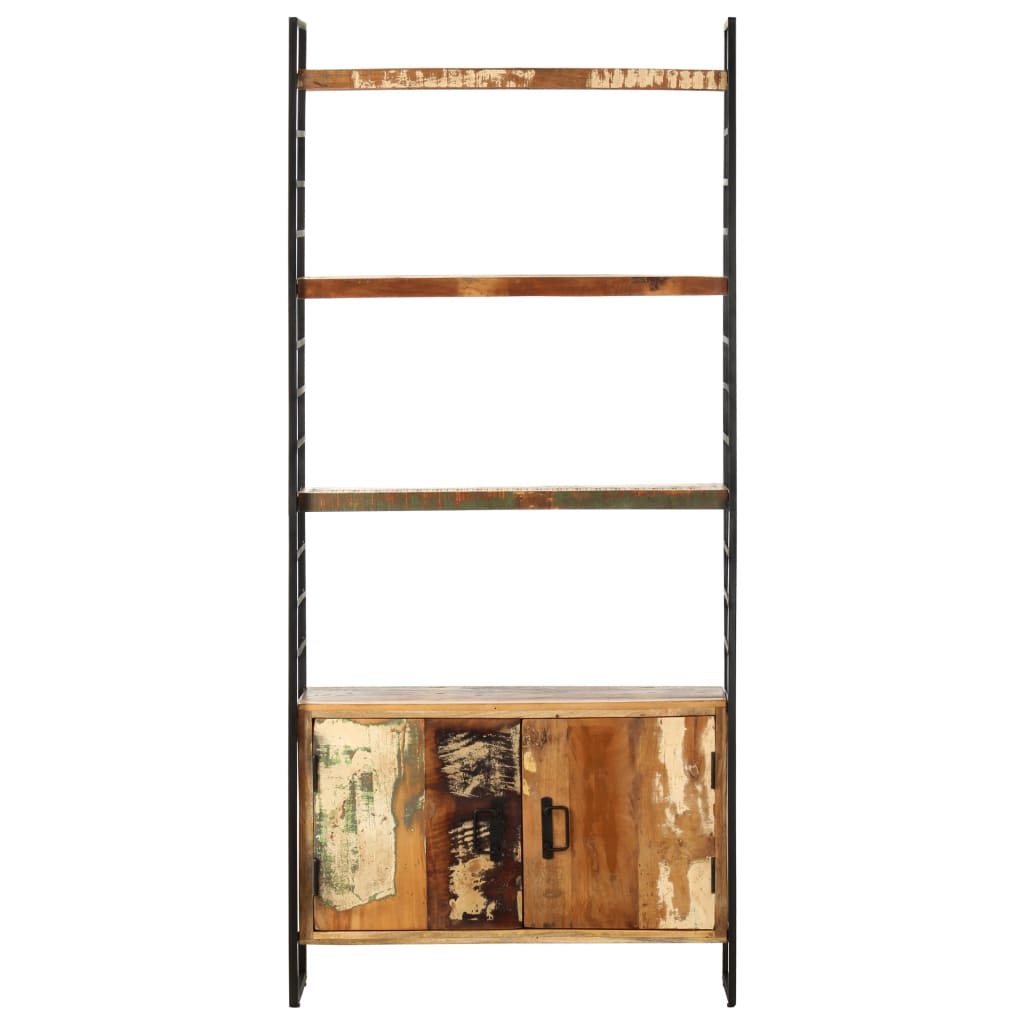 Bücherregal 4 Ebenen 80X30X180 Cm Altholz Massiv