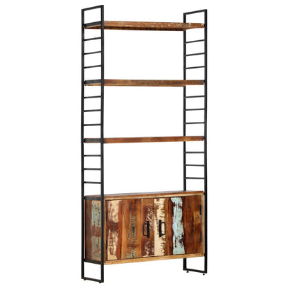 Bücherregal 4 Ebenen 80X30X180 Cm Altholz Massiv