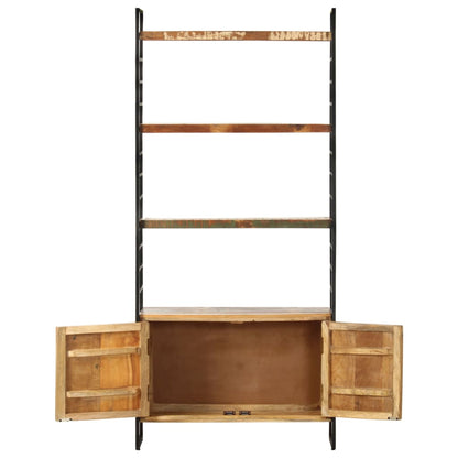 Bücherregal 4 Ebenen 80X30X180 Cm Altholz Massiv