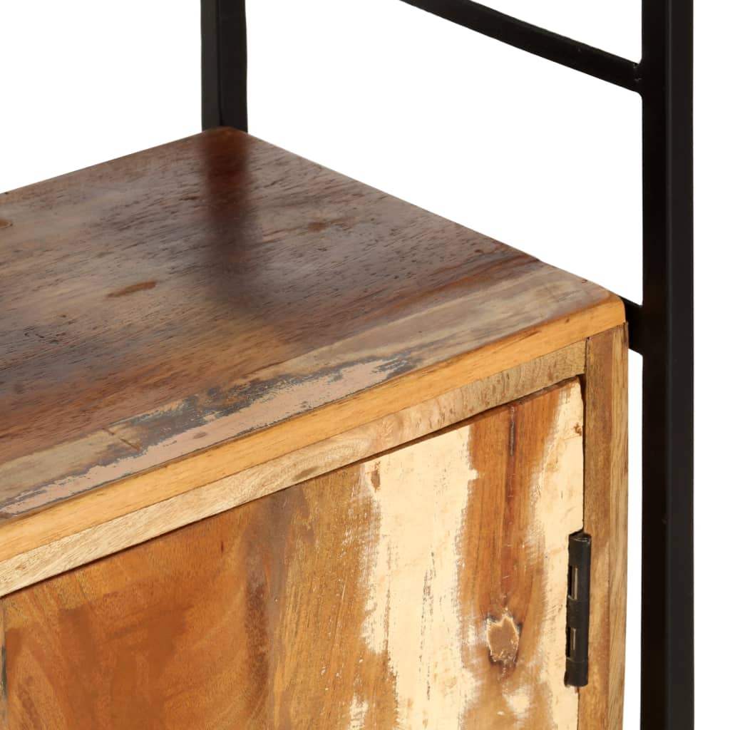 Bücherregal 4 Ebenen 80X30X180 Cm Altholz Massiv