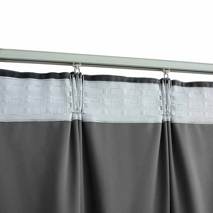 Verdunkelungsvorhang mit Haken Samt Schwarz 290 x 245 cm