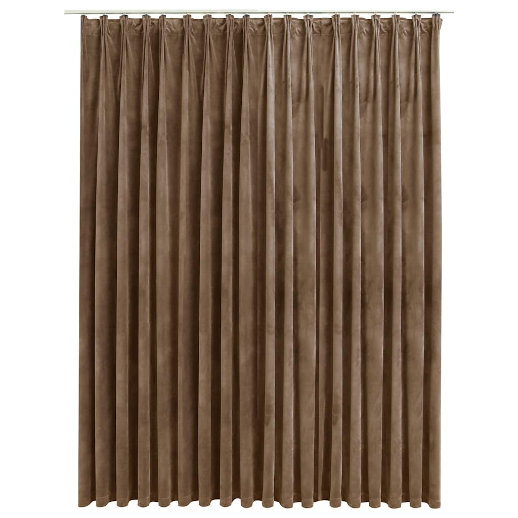 Verdunkelungsvorhang mit Haken Samt Schwarz 290 x 245 cm