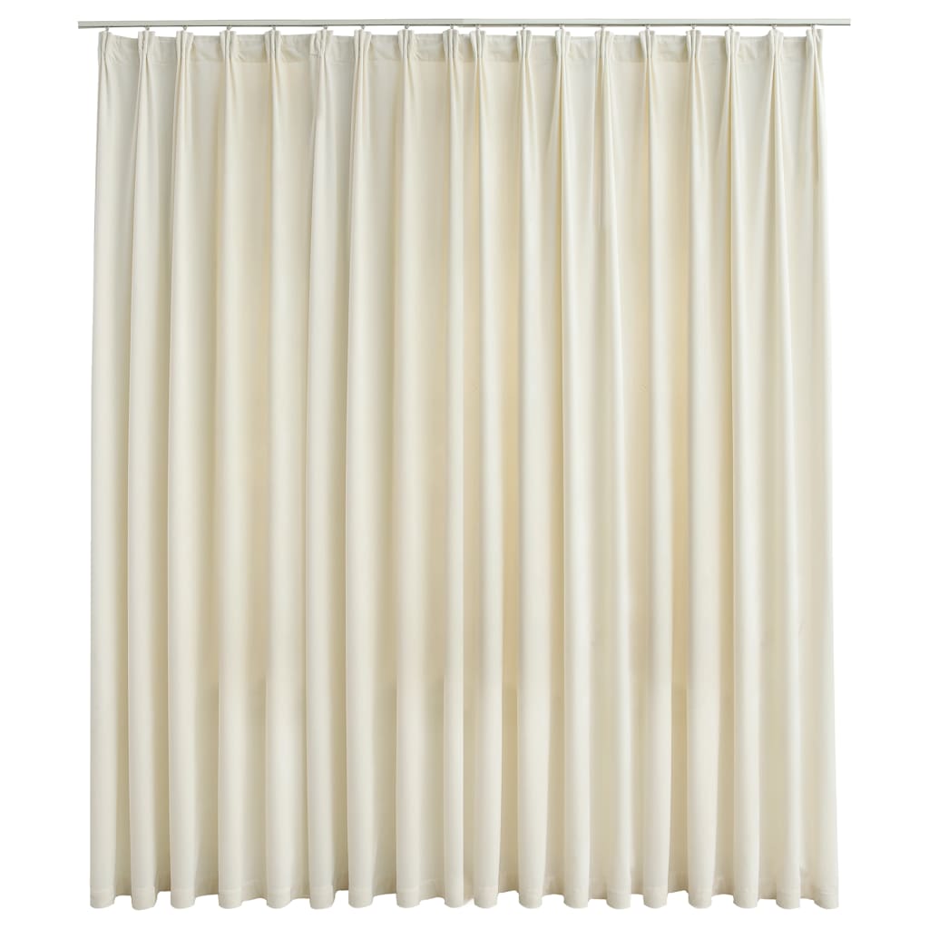 Verdunkelungsvorhang mit Haken Samt Schwarz 290 x 245 cm