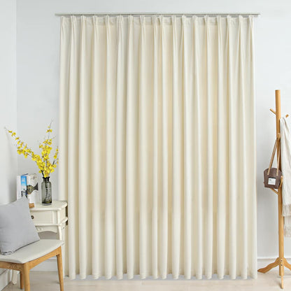 Verdunkelungsvorhang mit Haken Samt Schwarz 290 x 245 cm
