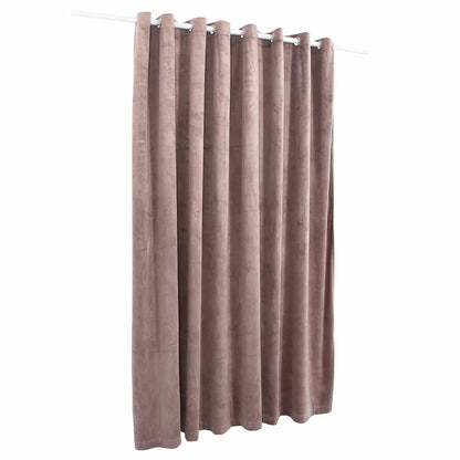 Verdunkelungsvorhang mit Metallösen Samt Schwarz 290 x 245 cm