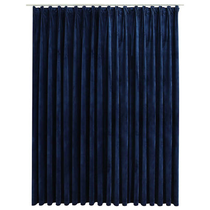Verdunkelungsvorhang mit Haken Samt Schwarz 290 x 245 cm