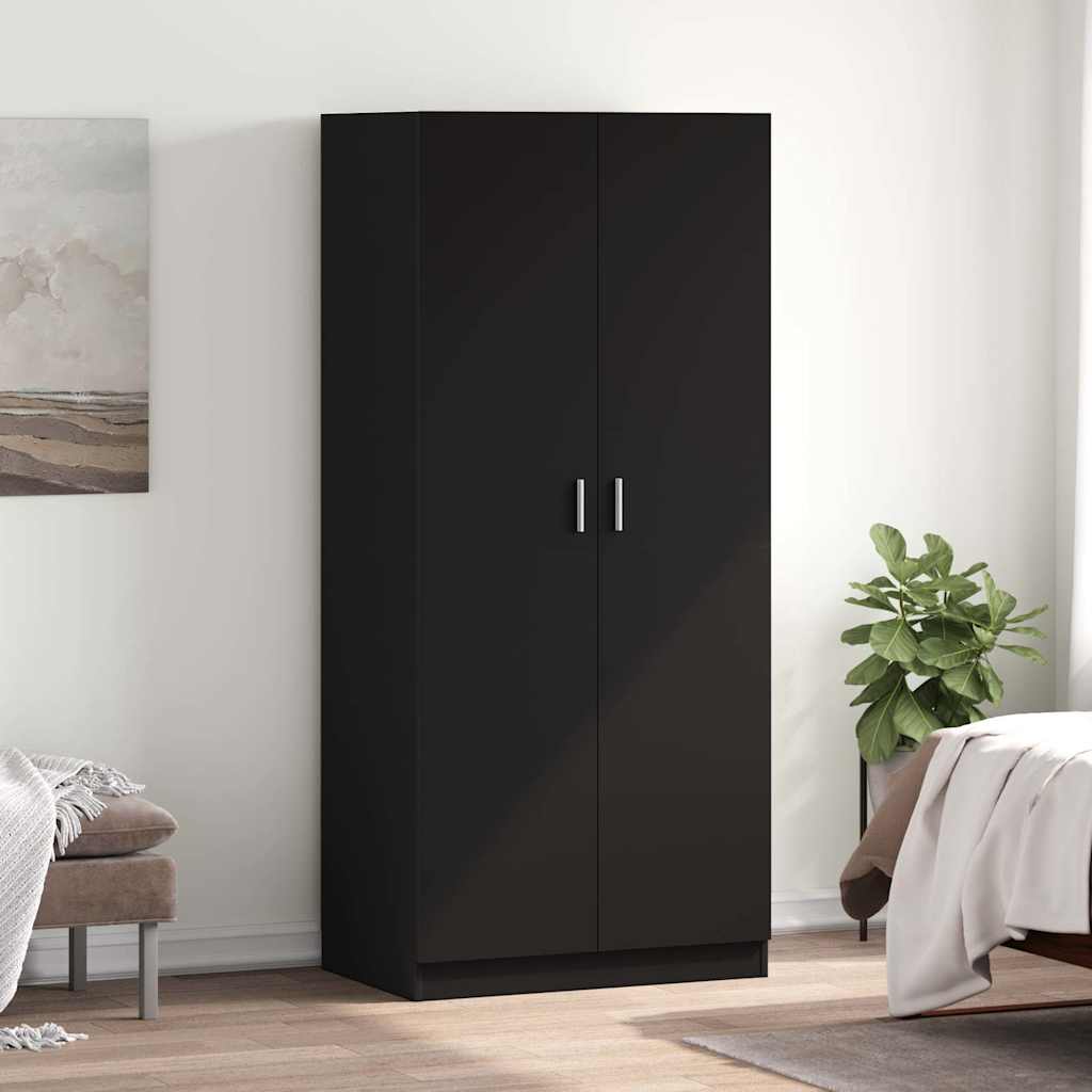 Kleiderschrank Betongrau 80x52x180 cm Holzwerkstoff