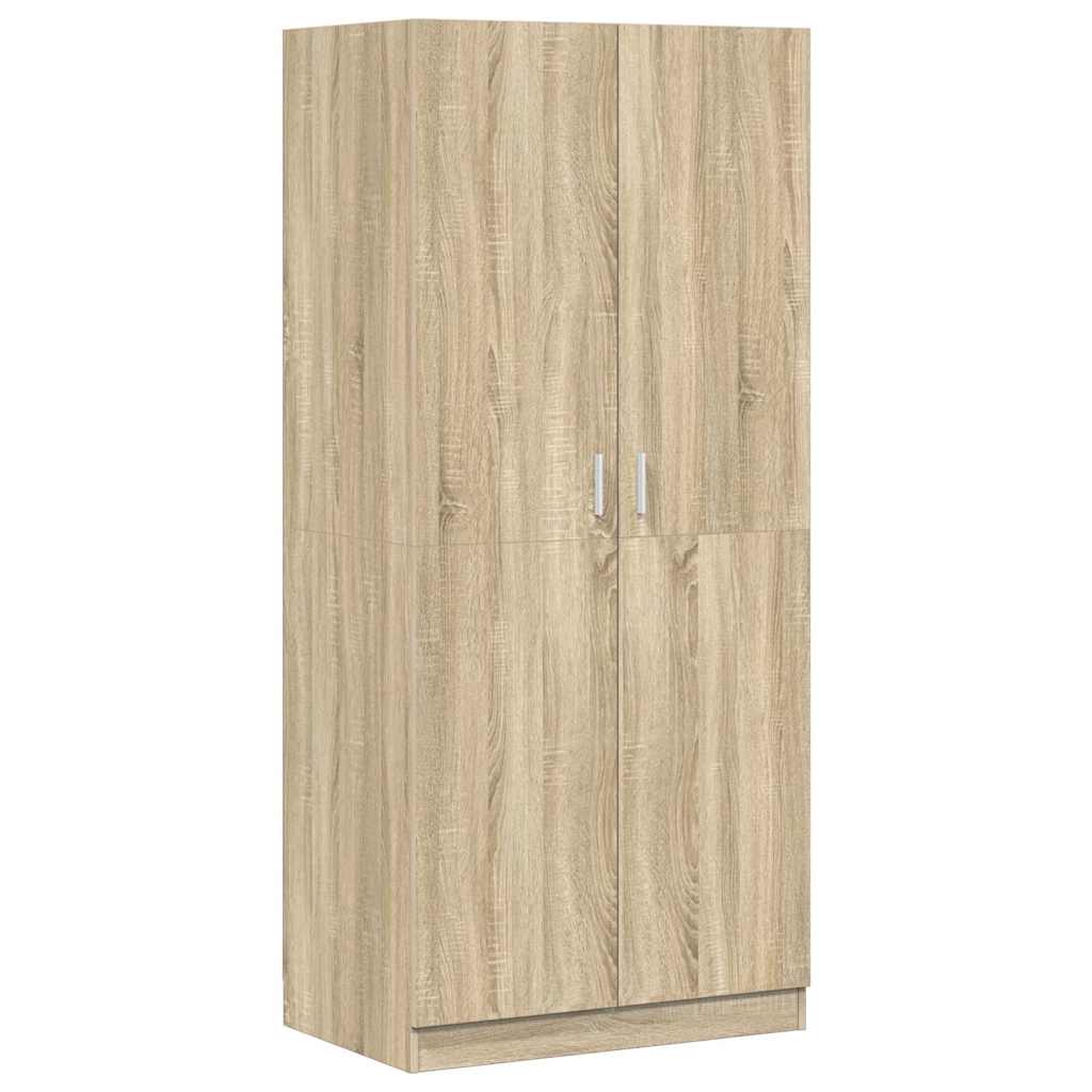 Kleiderschrank Betongrau 80x52x180 cm Holzwerkstoff