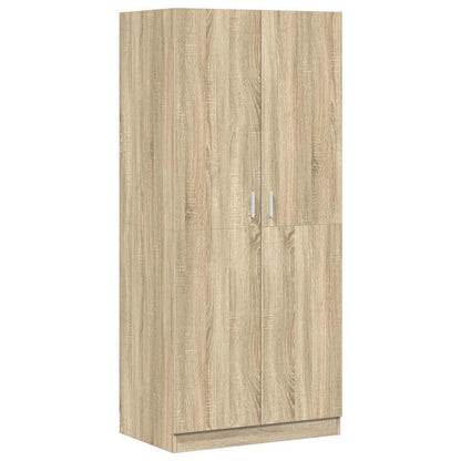 Kleiderschrank Betongrau 80x52x180 cm Holzwerkstoff