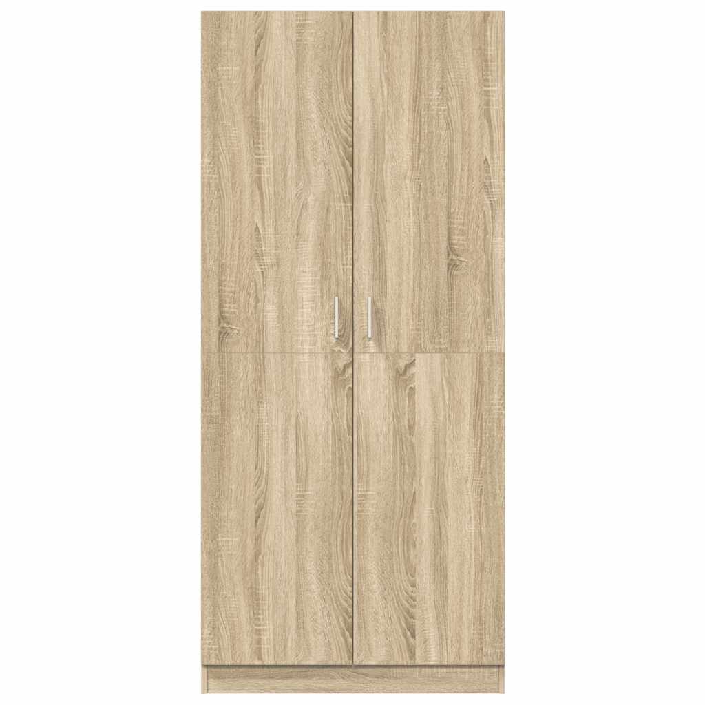 Kleiderschrank Betongrau 80x52x180 cm Holzwerkstoff