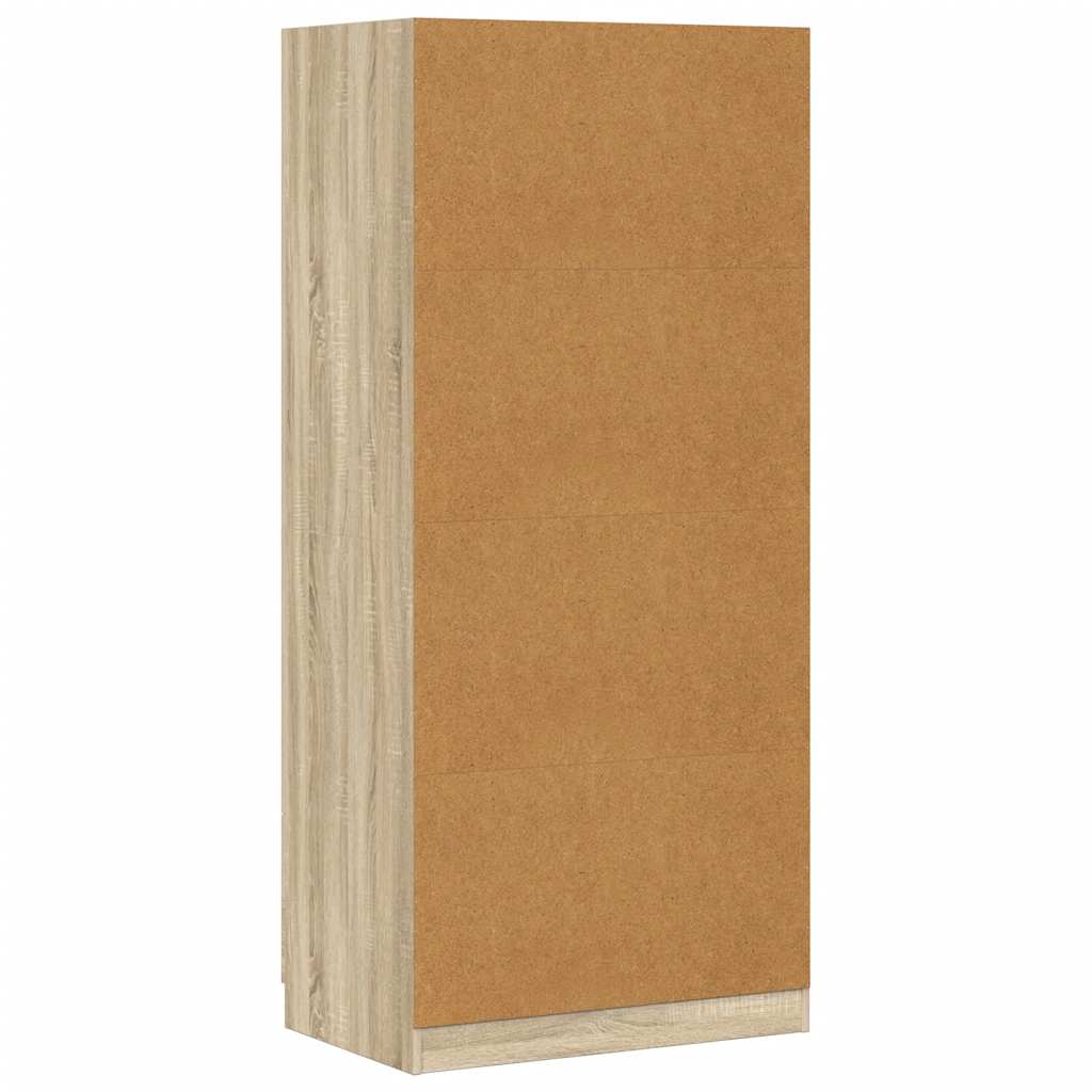 Kleiderschrank Betongrau 80x52x180 cm Holzwerkstoff